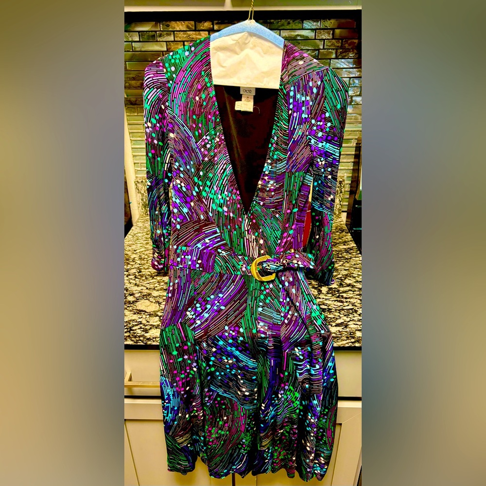 Cache wrap dress